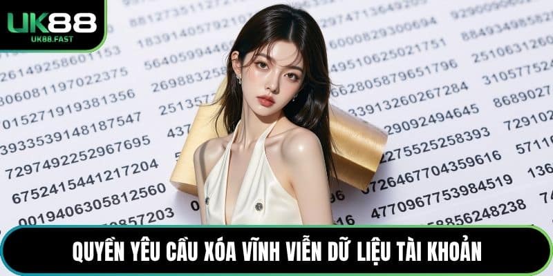 Quyền yêu cầu xóa vĩnh viễn dữ liệu tài khoản